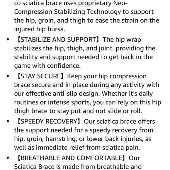 hip wrap stabilizes hip, thigh, and joint, providing stability support unisex - Picture 10 of 11